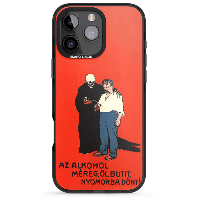 iPhone 16 Pro Max Az Alkohol Poster Black Impact Phone Case