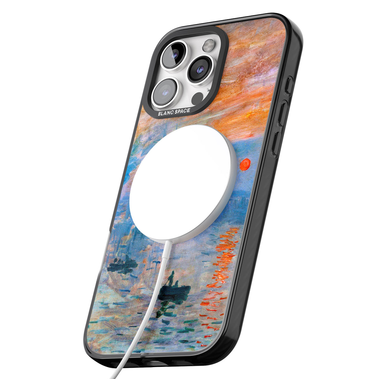 iPhone 16 Pro Max Sunset Harbor Black Impact Phone Case