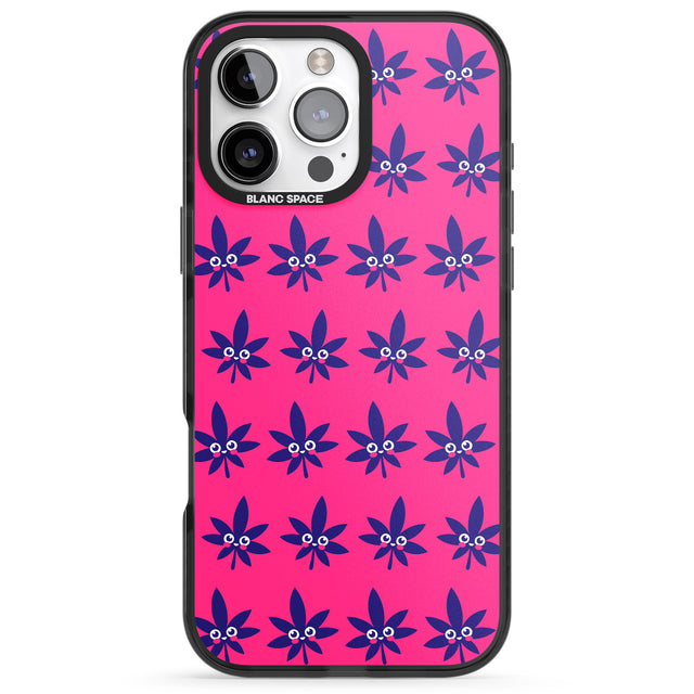 iPhone 16 Pro Max Pink Sativa Black Impact Phone Case