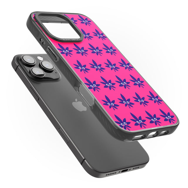 iPhone 16 Pro Max Pink Sativa Black Impact Phone Case