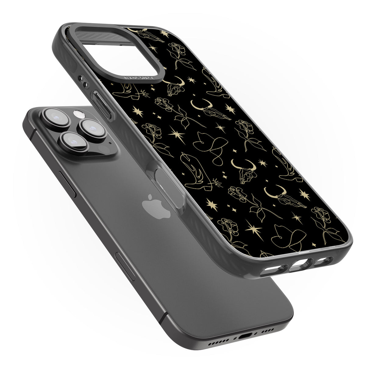 iPhone 16 Pro Max Celestial West Pattern Black Impact Phone Case