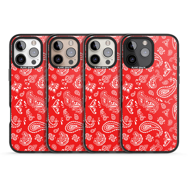 iPhone 16 Pro Max Red Bandana Black Impact Phone Case