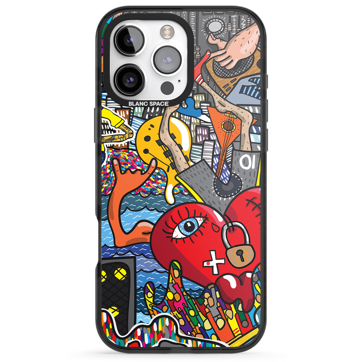 iPhone 16 Pro Max Crowd Tsunami Black Impact Phone Case