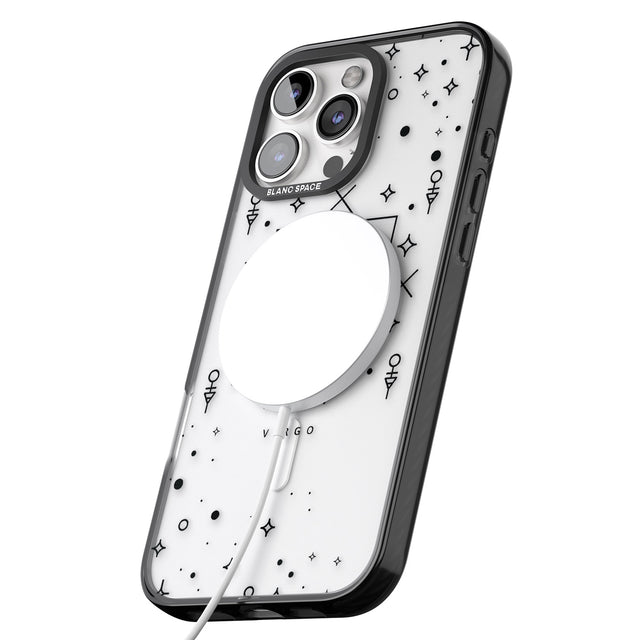 iPhone 16 Pro Max Virgo Emblem - Transparent Design Black Impact Phone Case