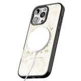 iPhone 16 Pro Max Capricorn Emblem - Solid Gold Marbled Design Black Impact Phone Case