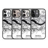 iPhone 16 Pro Max Map of Seoul, South Korea Black Impact Phone Case