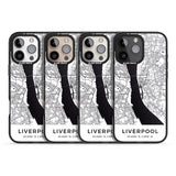 iPhone 16 Pro Max Map of Liverpool, England Black Impact Phone Case