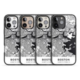 iPhone 16 Pro Max Map of Boston, Massachusetts Black Impact Phone Case