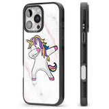 iPhone 16 Pro Max Designer Marble Unicorn Dab Black Impact Phone Case