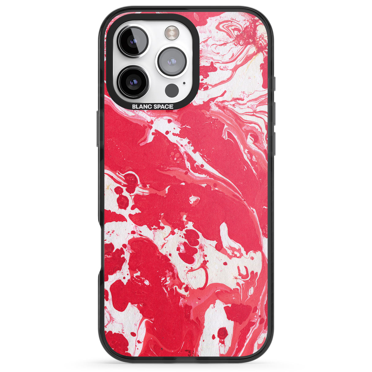 Red & White - Marbled Paper