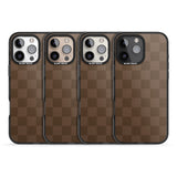 iPhone 16 Pro Max CHOCOLATE CHECKERED Black Impact Phone Case + Magsafe