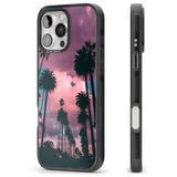 iPhone 16 Pro Max Palm Tree Sunset Photograph Black Impact Phone Case