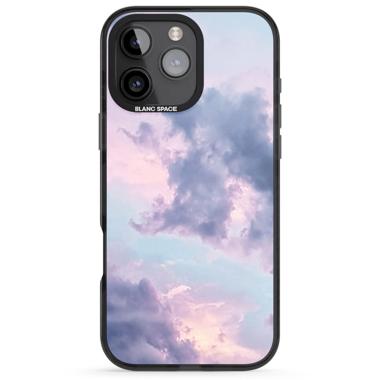 iPhone 16 Pro Max Purple Clouds Photograph Black Impact Phone Case