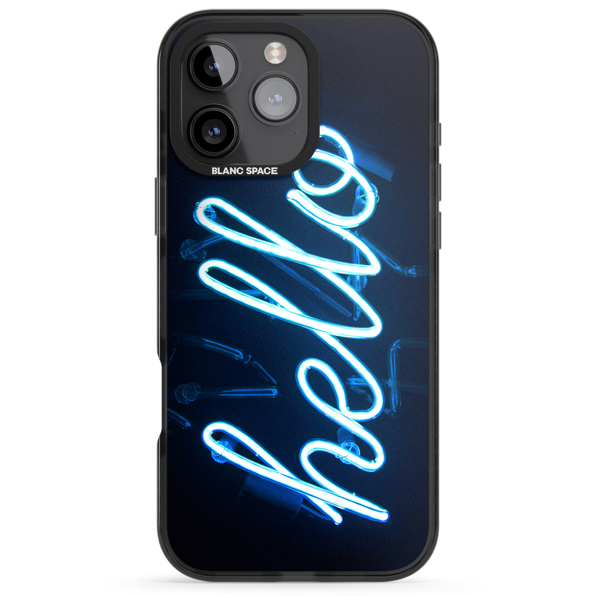 "Hello" Blue Cursive Neon Sign