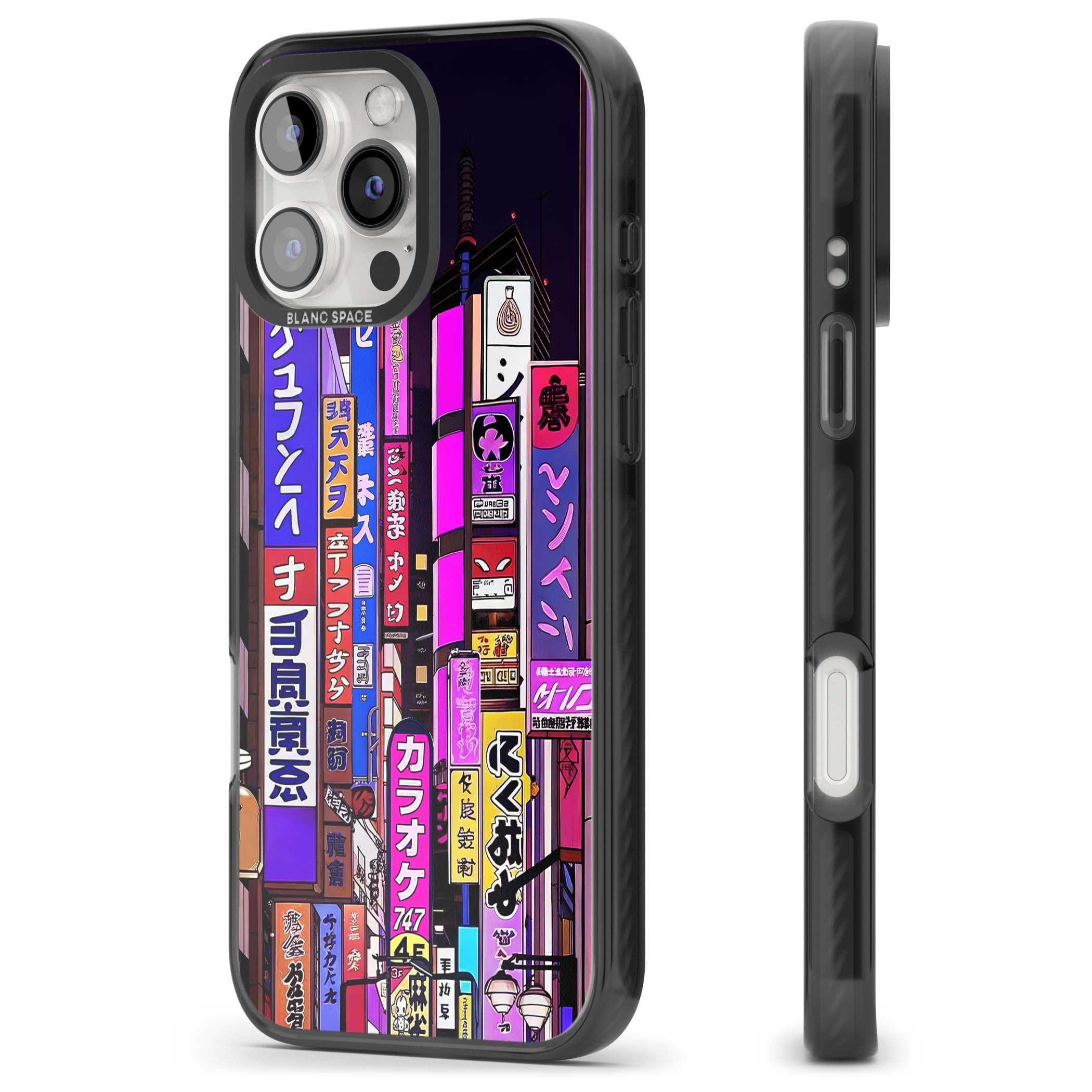 NEON NIGHT anime iPhone case | Black Impact case for iPhone 16 Pro, iPhone 16 Pro Max