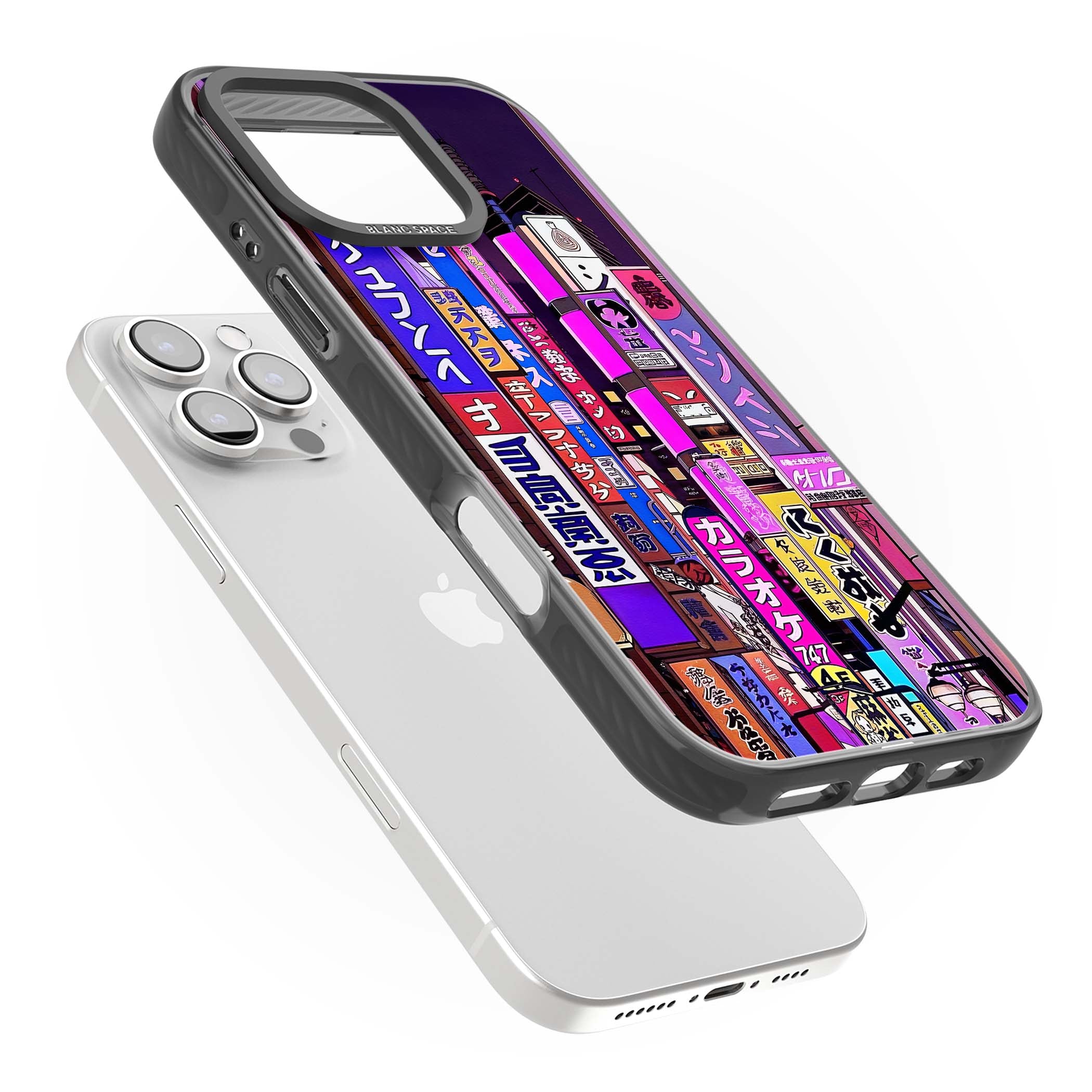 NEON NIGHT anime iPhone case | Black Impact case for iPhone 16 Pro, iPhone 16 Pro Max