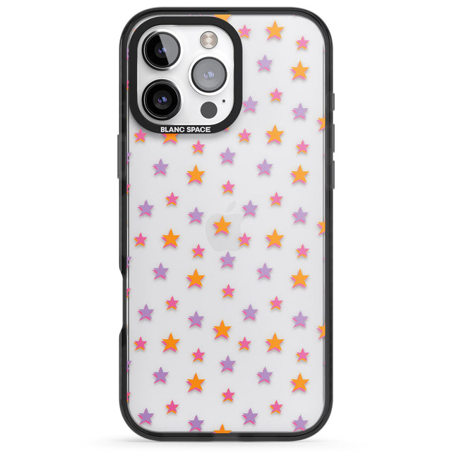 iPhone 16 Pro Max Spangling Stars Pattern Black Impact Phone Case