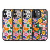 iPhone 16 Pro Max Nostalgic Stickers #1 Black Impact Phone Case