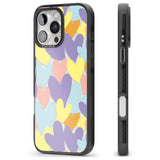 iPhone 16 Pro Max Pastel Hearts Black Impact Phone Case