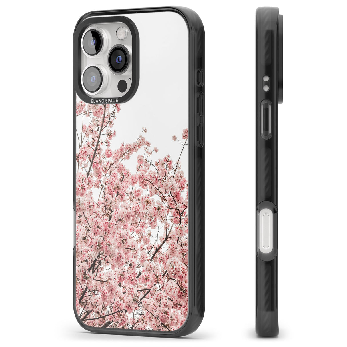 iPhone 16 Pro Max Cherry Blossoms - Real Floral Photographs Black Impact Phone Case