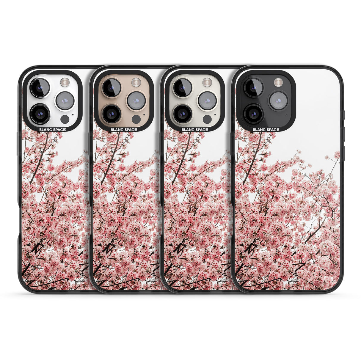 iPhone 16 Pro Max Cherry Blossoms - Real Floral Photographs Black Impact Phone Case