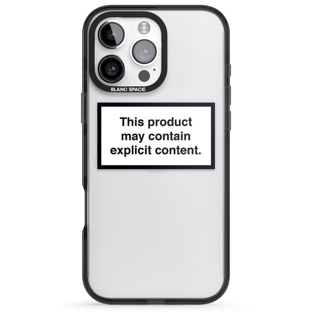 iPhone 16 Pro Max Contains Explicit Content Black Impact Phone Case