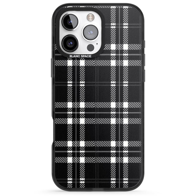 iPhone 16 Pro Max Divine Black Plaid Black Impact Phone Case