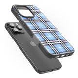 iPhone 16 Pro Max Blue Plaid Black Impact Phone Case