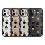 iPhone 16 Pro Max Large Mixed Plants Pattern - Clear Black Impact Phone Case