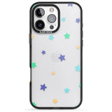 iPhone 16 Pro Max Pastel Stars Pattern Black Impact Phone Case