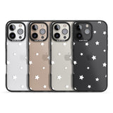 iPhone 16 Pro Max White Stars Pattern Black Impact Phone Case