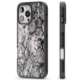 iPhone 16 Pro Max Pastel Snakeskin - Grey Black Impact Phone Case