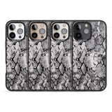 iPhone 16 Pro Max Pastel Snakeskin - Grey Black Impact Phone Case