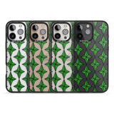 iPhone 16 Pro Max Emerald Stars Pattern (Clear) Black Impact Phone Case