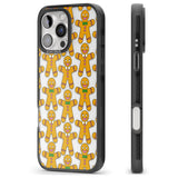 iPhone 16 Pro Max Gingerbread Cookie Pattern Black Impact Phone Case