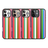 iPhone 16 Pro Max Vibrant Stripes Black Impact Phone Case