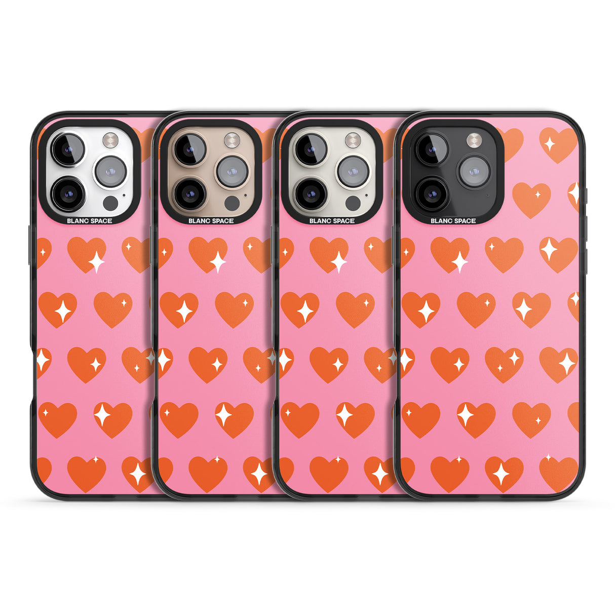 iPhone 16 Pro Max Sweet Hearts (Sunset) Black Impact Phone Case