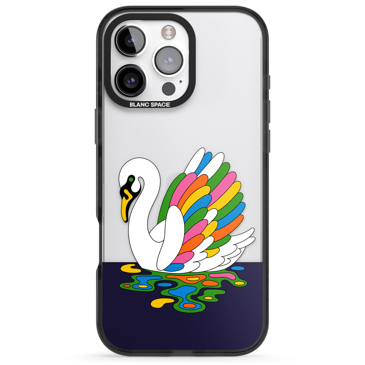 iPhone 16 Pro Max Serene Swan Black Impact Phone Case