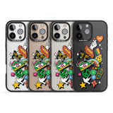 iPhone 16 Pro Max Nostalgic Sticker Collage Black Impact Phone Case