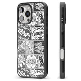 iPhone 16 Pro Max Onomatopoeia (Black & White) Black Impact Phone Case