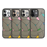 iPhone 16 Pro Max Multicolour Optic Waves Black Impact Phone Case