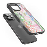 iPhone 16 Pro Max Multicolour Liberty Line Pattern Black Impact Phone Case