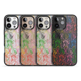 iPhone 16 Pro Max Multicolour Liberty Line Pattern Black Impact Phone Case