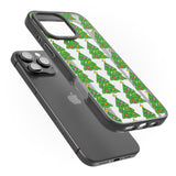 iPhone 16 Pro Max Christmas Tree Pattern (Clear) Black Impact Phone Case