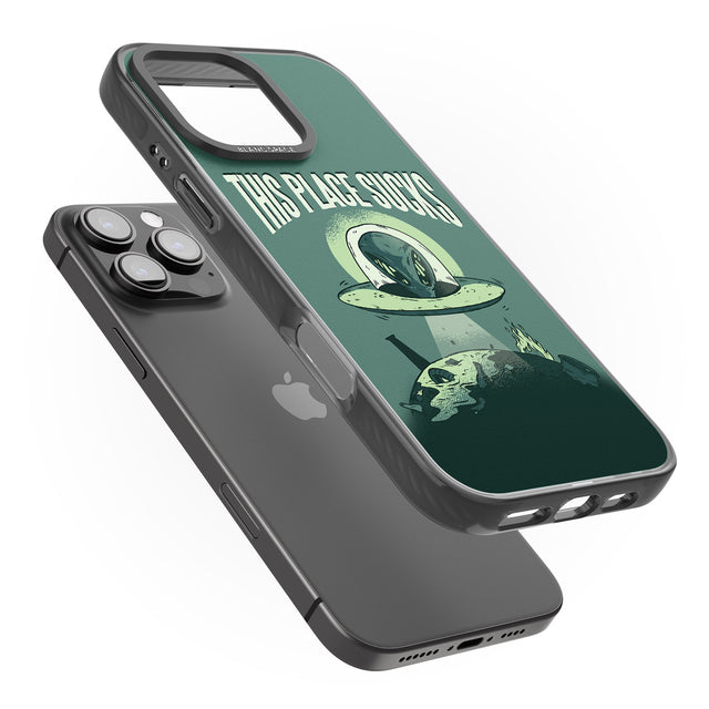 iPhone 16 Pro Max EARTH SUCKS Black Impact Phone Case