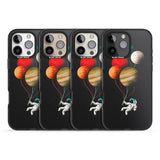 iPhone 16 Pro Max Astronaut Balloon Planets Black Impact Phone Case