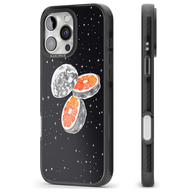 iPhone 16 Pro Max Blood Orange Moon Black Impact Phone Case