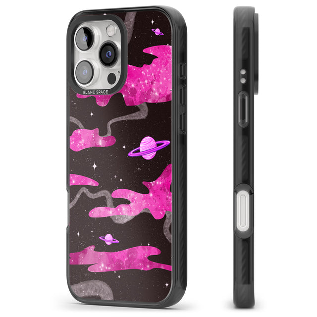 iPhone 16 Pro Max Pink Galaxy Black Impact Phone Case