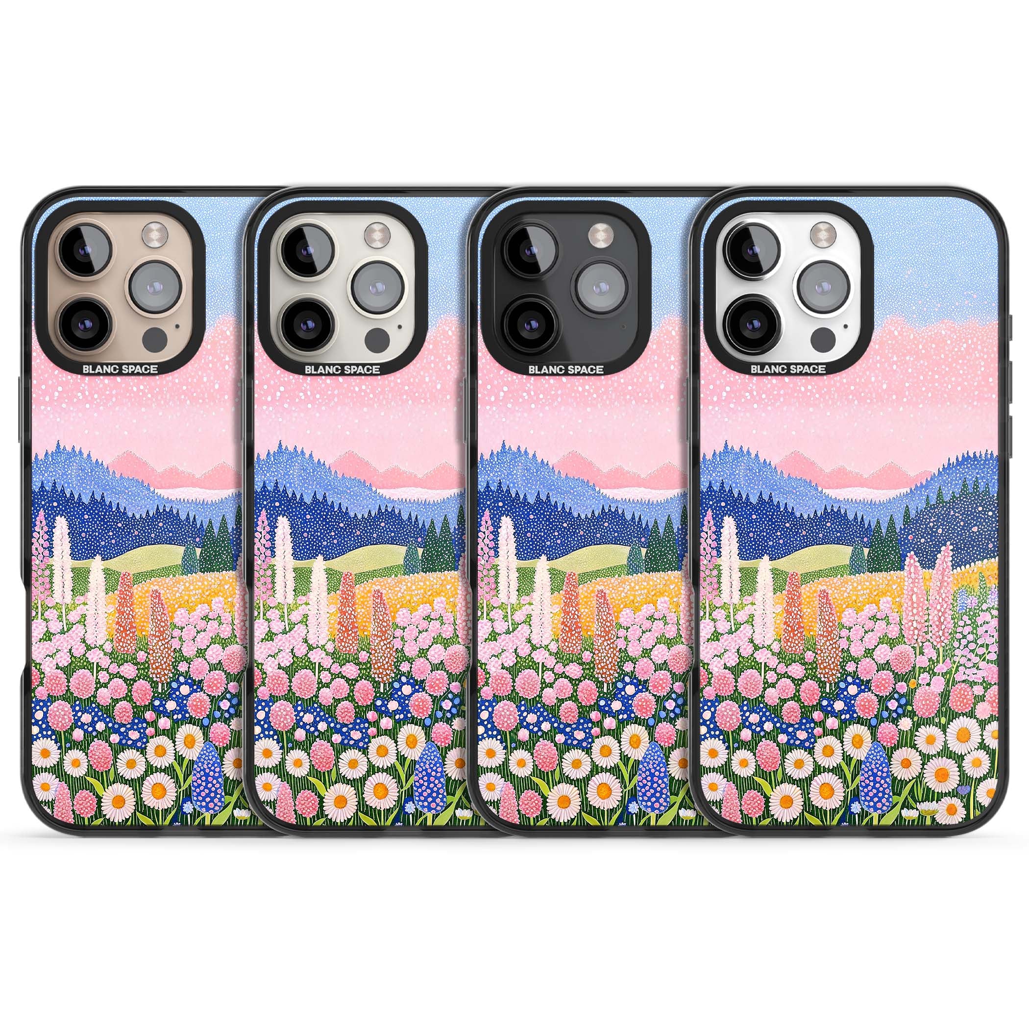 Valley Horizon cottagecore iPhone case | Black Impact case for iPhone 16 Pro, iPhone 16 Pro Max