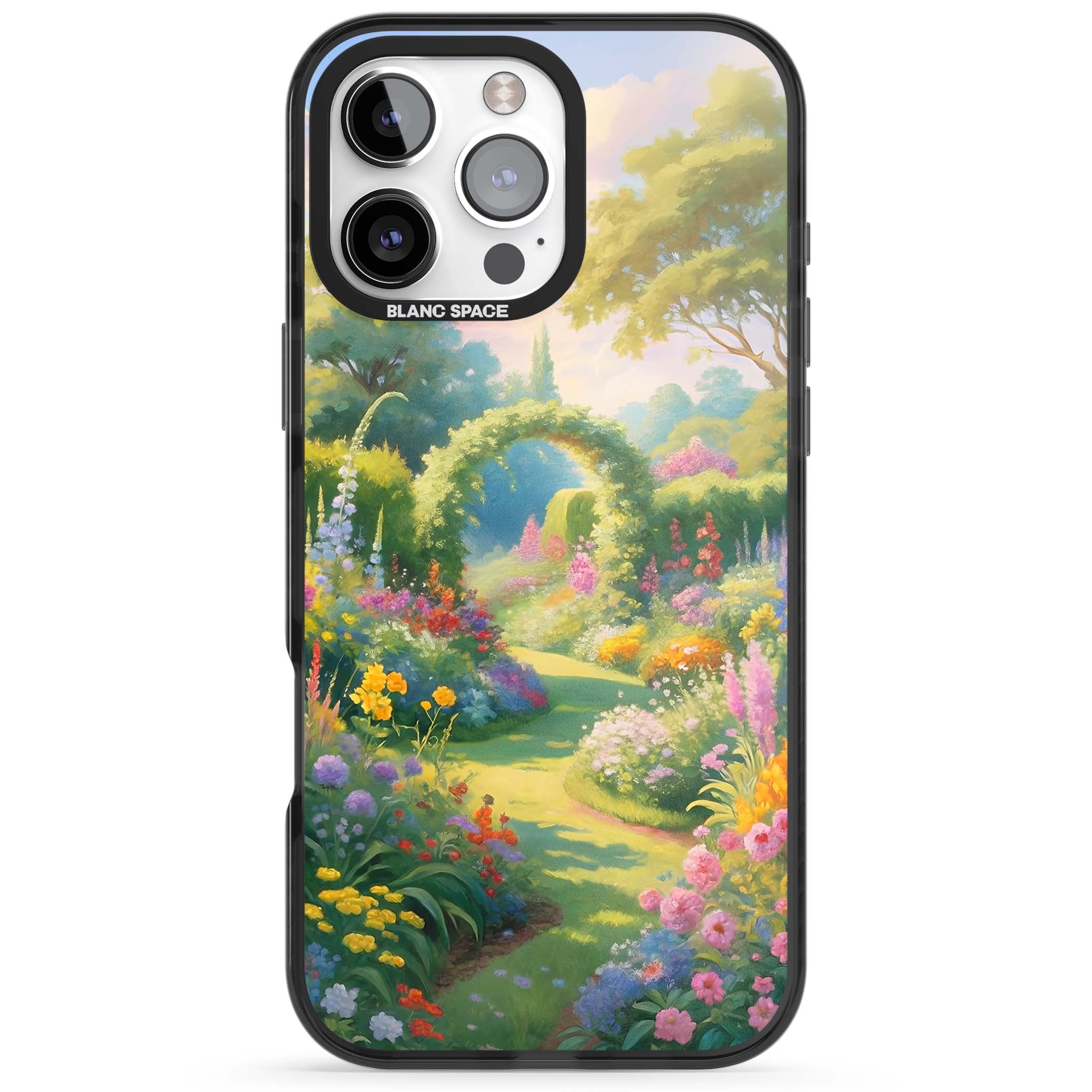 The Painter's Garden floral iPhone case | Black Impact case for iPhone 16 Pro, iPhone 16 Pro Max